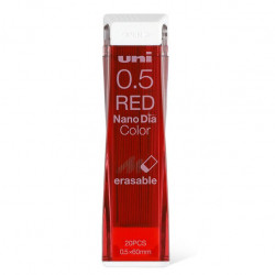 Auto-feed mechanical pencil lead refills, 0,5 mm - Uni - red, 20 pcs