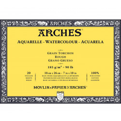 Blok do akwareli - Arches - rough, 18 x 26 cm, 185 g, 20 ark.