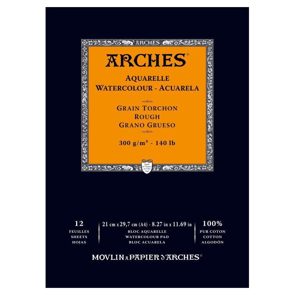 Blok do akwareli - Arches - rough, A4, 300 g, 12 ark.