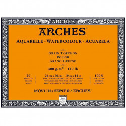 Watercolor paper - Arches - rough, 26 x 36 cm, 300 g, 20 sheets