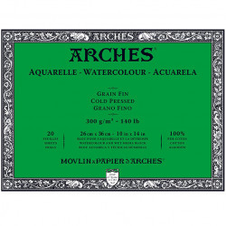 Blok do akwareli - Arches - cold pressed, 26 x 36 cm, 300 g, 20 ark.