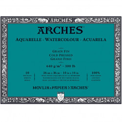 Blok do akwareli - Arches - cold pressed, 26 x 36 cm, 640 g, 10 ark.
