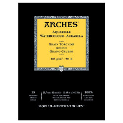 Blok do akwareli - Arches - rough, A3, 185 g, 15 ark.