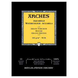 Blok do akwareli - Arches - rough, A4, 185 g, 15 ark.