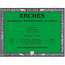 Blok do akwareli - Arches - cold pressed, 31 x 41 cm, 300 g, 20 ark.