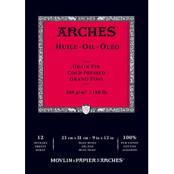 Blok do farb olejnych - Arches - cold pressed, 23 x 31 cm, 300 g, 12 ark.
