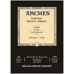 Blok rysunkowy - Arches - laid, 23 x 31 cm, 105 g, 20 ark.