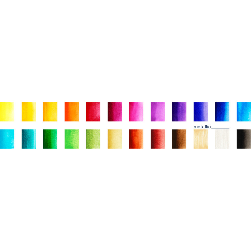 Zestaw farb akwarelowych w kostkach Creative Studio - Faber-Castell - 24 kolory