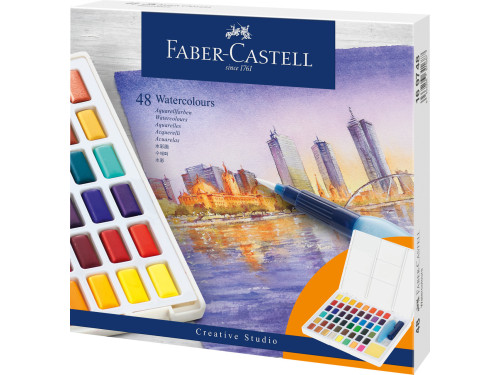 Set of Creative Studio watercolor paints in pans - Faber-Castell - 48 colors