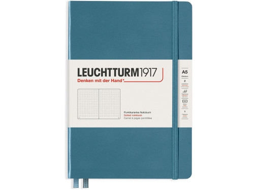 Notebook Rising Colours - Leuchtturm1917 - dotted, Stone Blue, A5