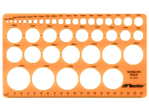 Architect template - Leniar - circles, 10 x 17 cm