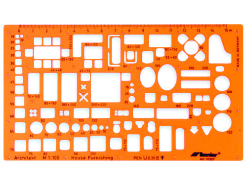 Architect template - Leniar - furniture, 10 x 17 cm