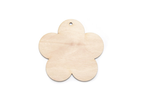 Drewniana zawieszka - Simply Crafting - kwiat, 7 cm