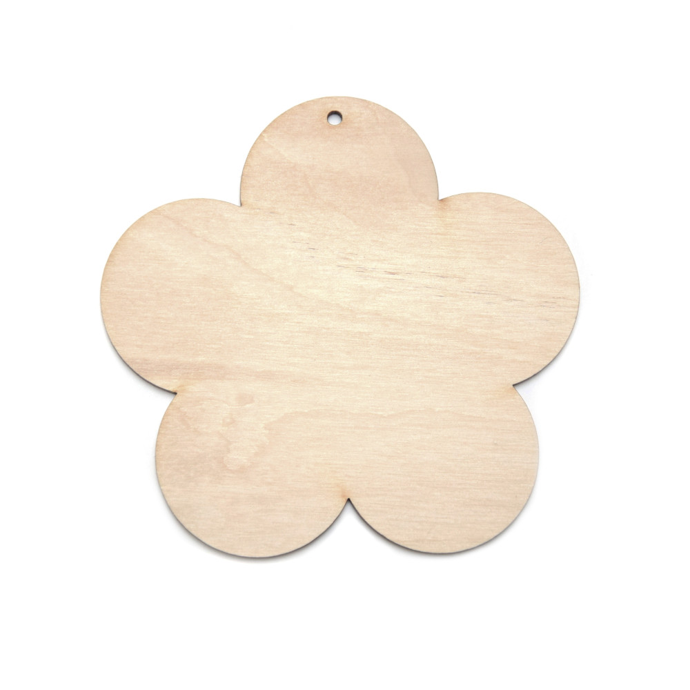 Drewniana zawieszka - Simply Crafting - kwiat, 10 cm