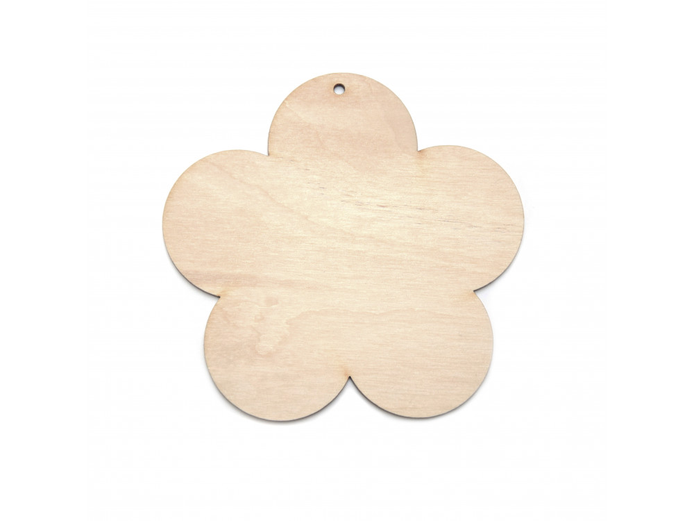 Drewniana zawieszka - Simply Crafting - kwiat, 10 cm