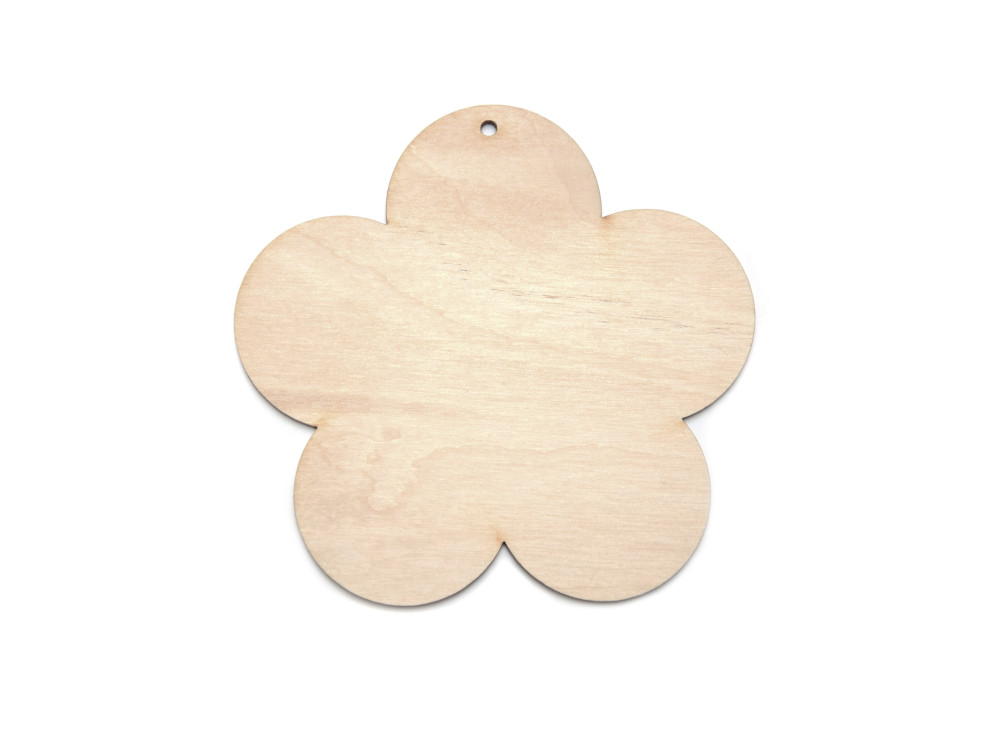 Wooden flower pendant - Simply Crafting - 10 cm