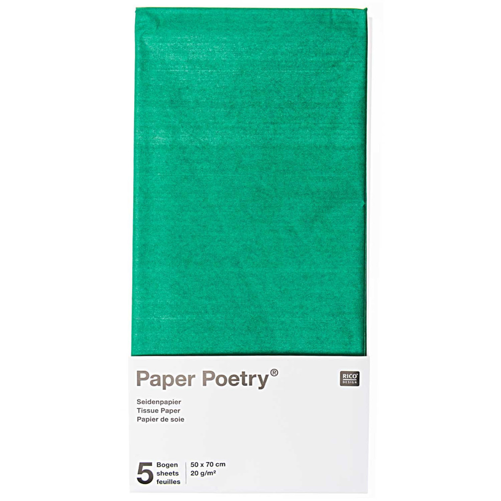 Tissue Paper - Paper Poetry - green, 5 sheets