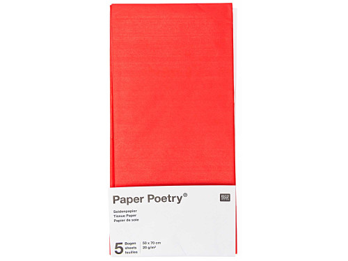 Tissue Paper - Paper Poetry - dark red, 5 sheets