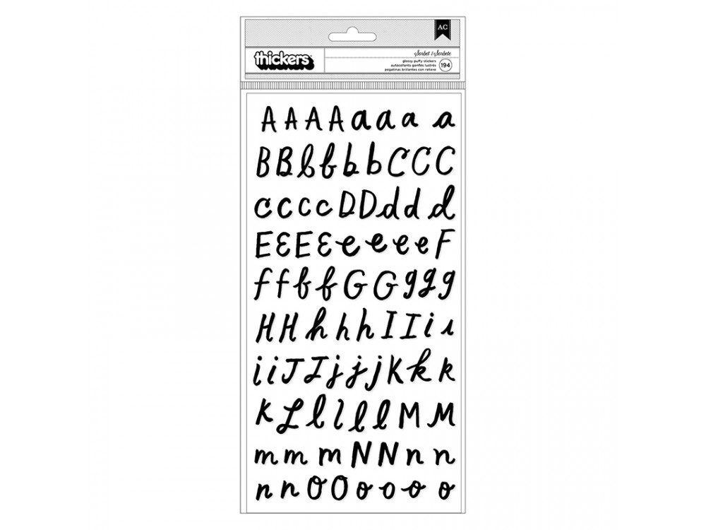 Set of stickers - American Crafts - Alphabet Thickers, 194 pcs.
