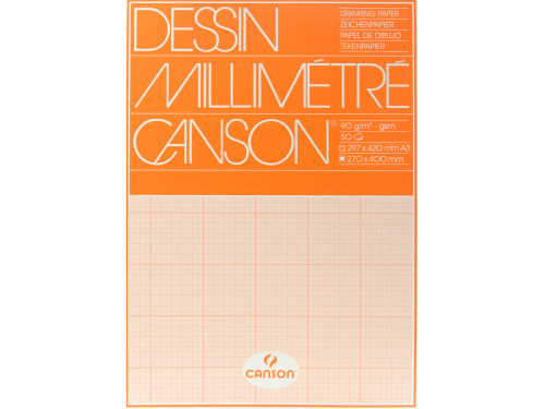 Millimeter graph paper pad - Canson - A3, 90 g, 50 sheets