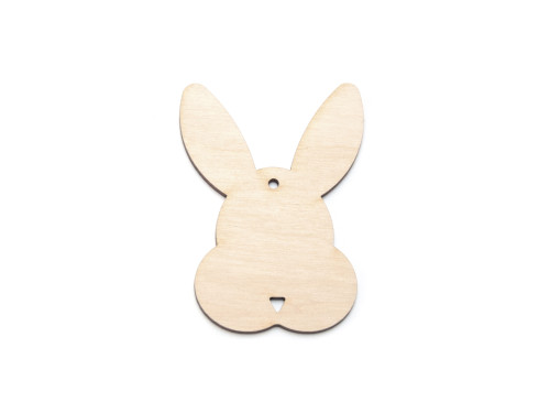 Wooden rabbit pendant - Simply Crafting - 8 cm