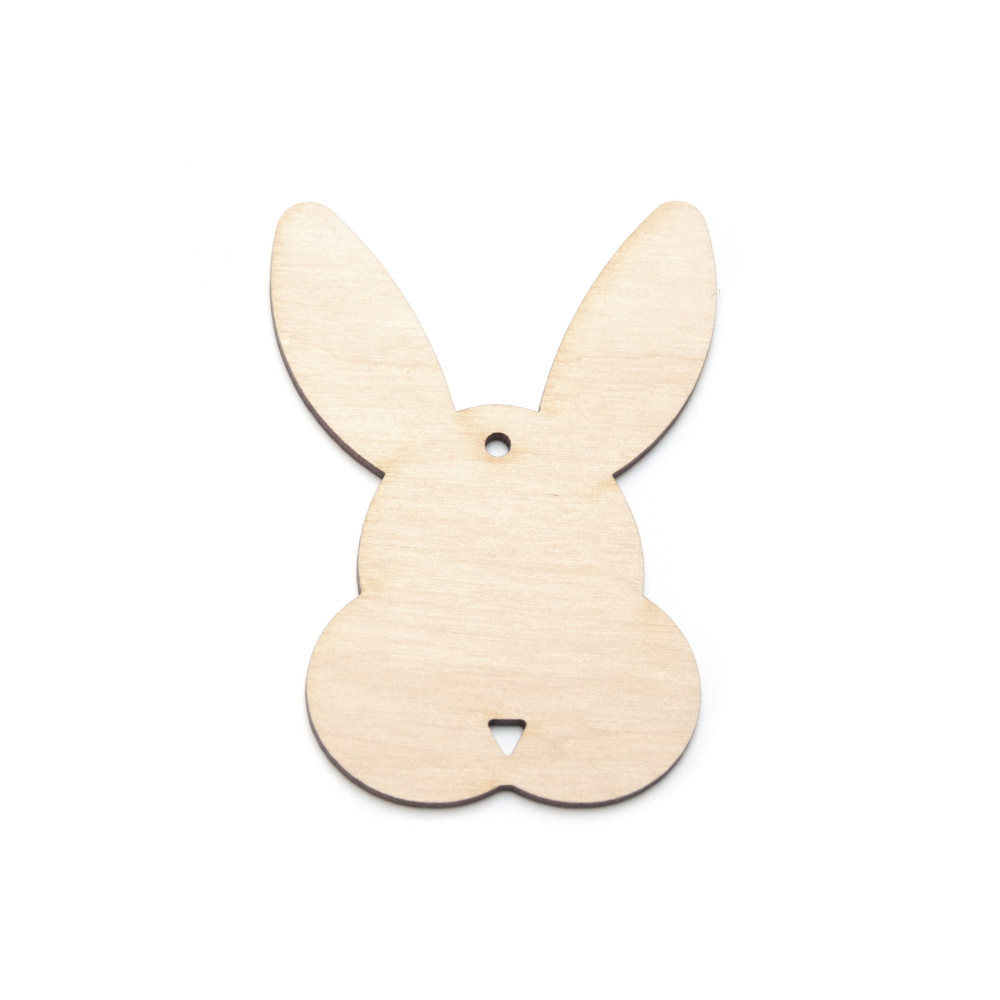 Wooden rabbit pendant - Simply Crafting - 8 cm
