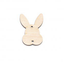 Wooden rabbit pendant -...