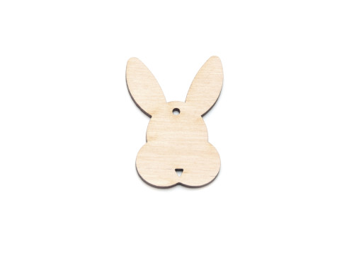 Wooden rabbit pendant - Simply Crafting - 5 cm