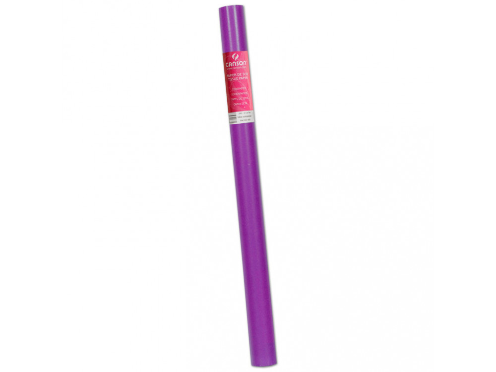 Bibuła gładka w rolce - Canson - fioletowa, 20 g, 50 cm x 5 m