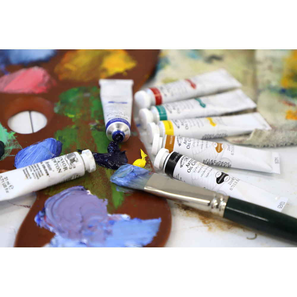 Set of Artist's oil paints in tubes - Winsor&Newton - 10 colors x 21 ml