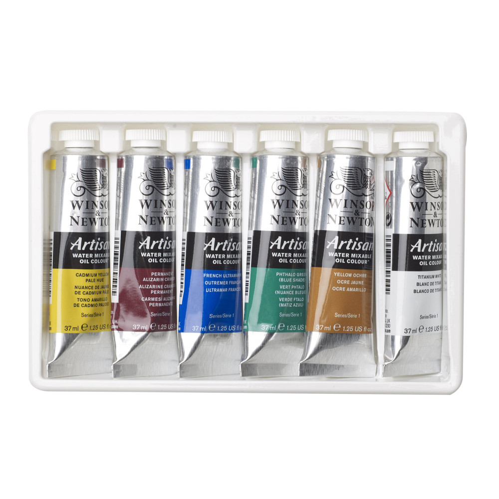 Zestaw farb olejnych w tubkach Artisan - Winsor&Newton - 6 kolorów x 37 ml