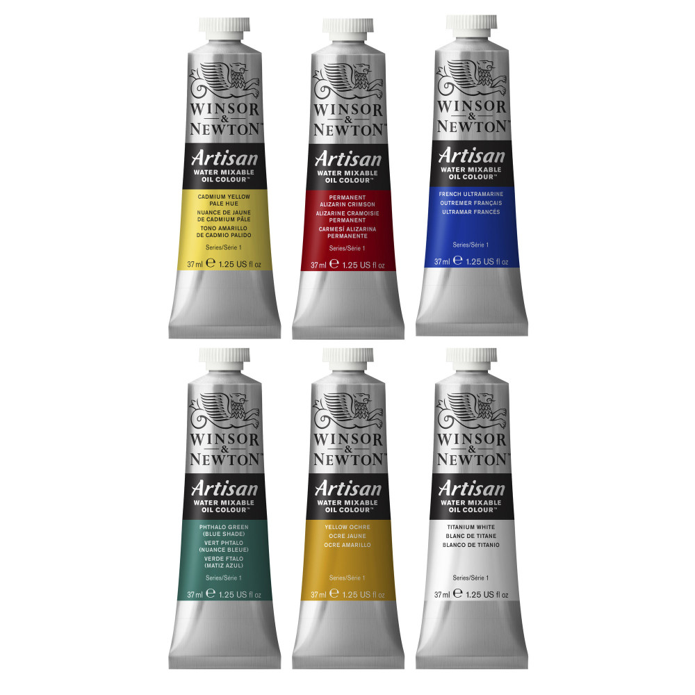 Set of Artisan oil paints in tubes - Winsor&Newton - 6 colors x 37 ml