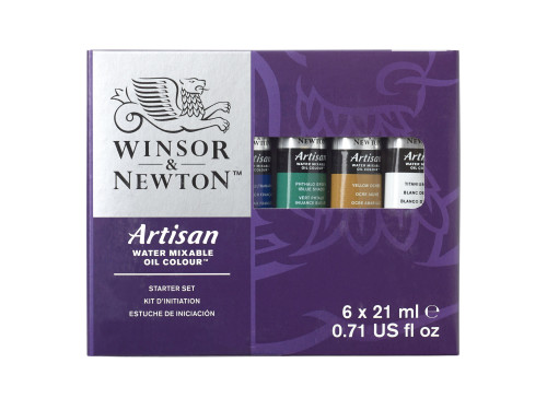 Set of Artisan oil paints in tubes - Winsor&Newton - 6 colors x 21 ml
