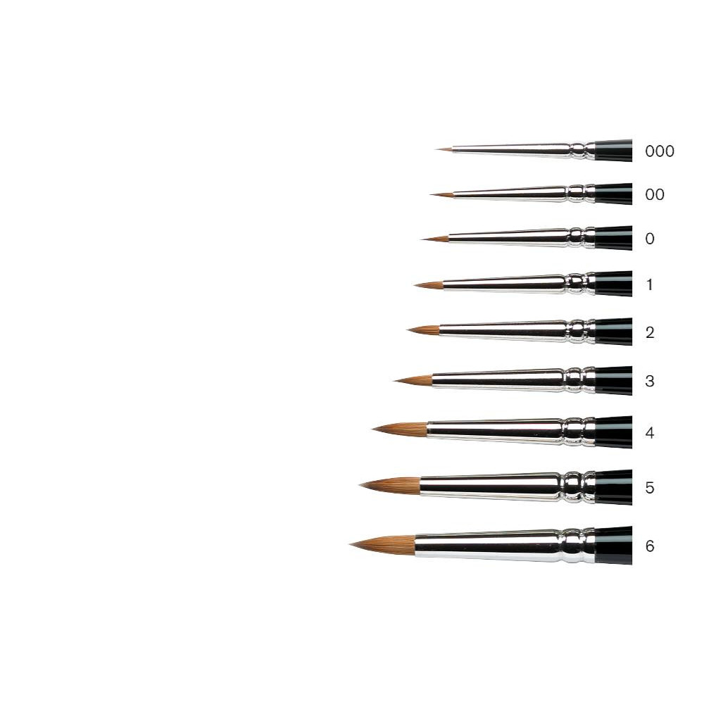 Kolinsky Sable Miniature brush, round, series 7 - Winsor & Newton - short handle, no. 0