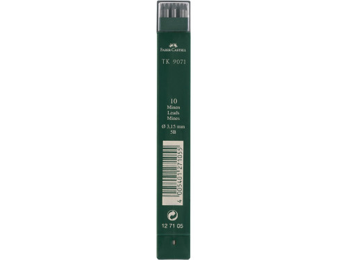 Mechanical pencil lead refills - Faber-Castell - 5B, 10 pcs.