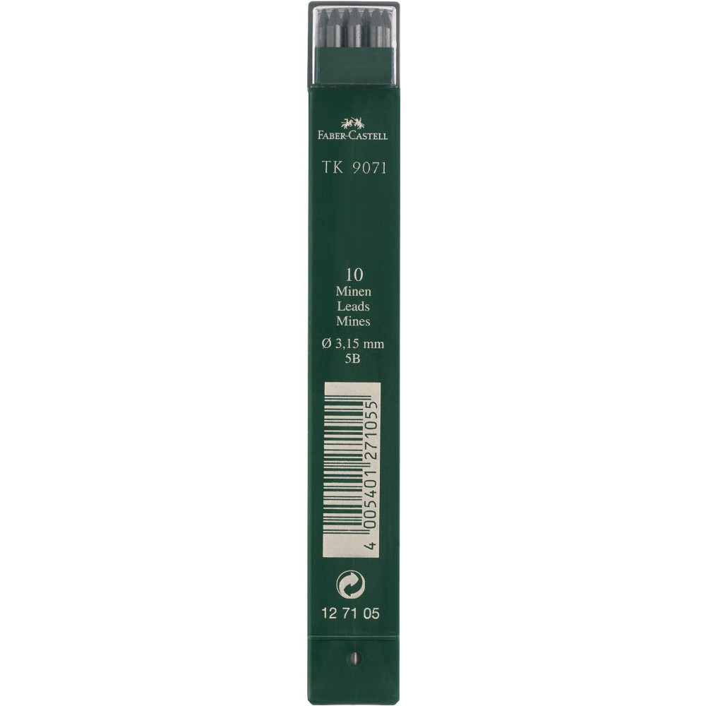 Mechanical pencil lead refills - Faber-Castell - 5B, 10 pcs.