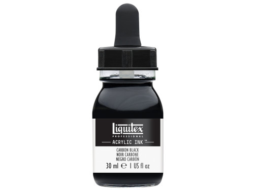 Tusz akrylowy - Liquitex - Carbon Black, 30 ml