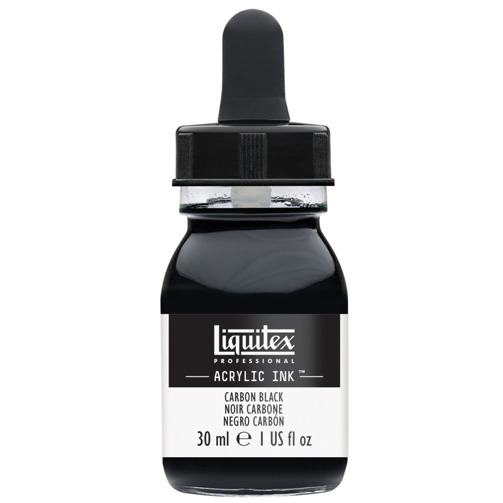 Tusz akrylowy - Liquitex - Carbon Black, 30 ml