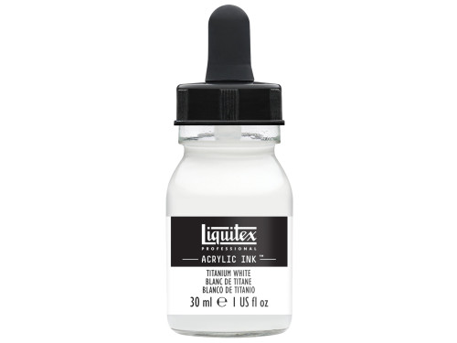 Professional Acrylic ink - Liquitex - Titanium White, 30 ml