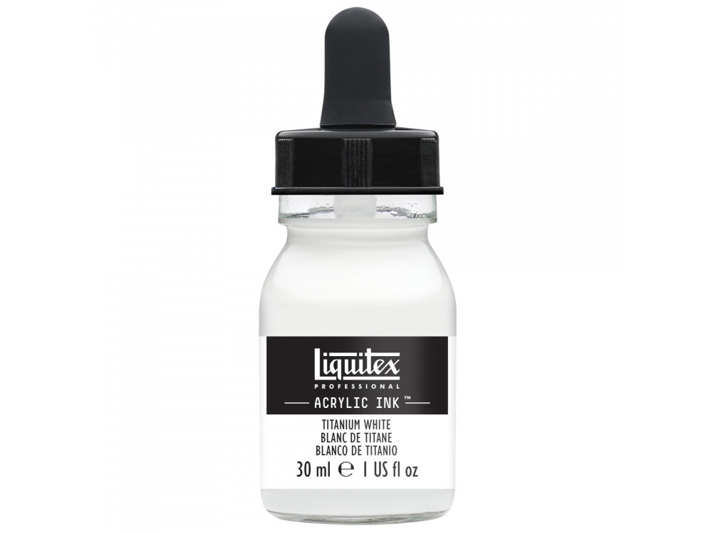 Tusz akrylowy - Liquitex - Titanium White, 30 ml