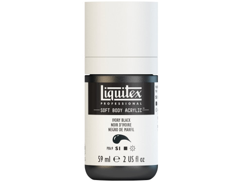 Farba akrylowa Soft Body - Liquitex - Ivory Black, 59 ml