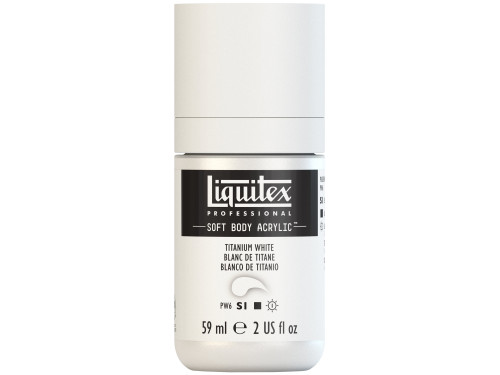 Acrylic Soft Body paint - Liquitex - Titanium White, 59 ml