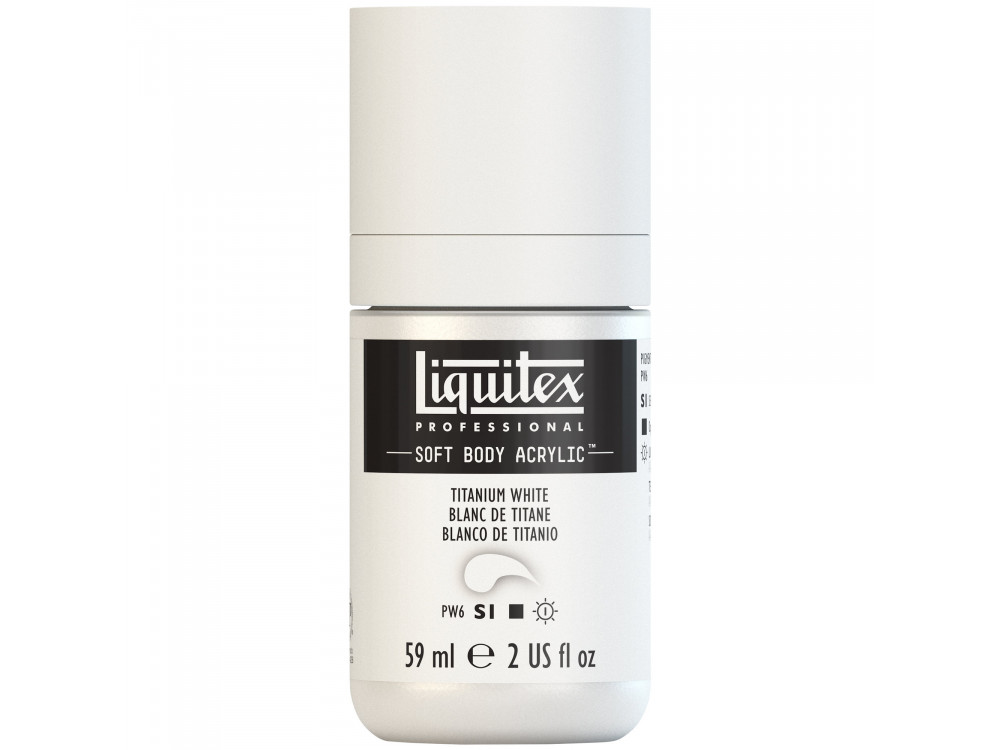 Acrylic Soft Body paint - Liquitex - Titanium White, 59 ml