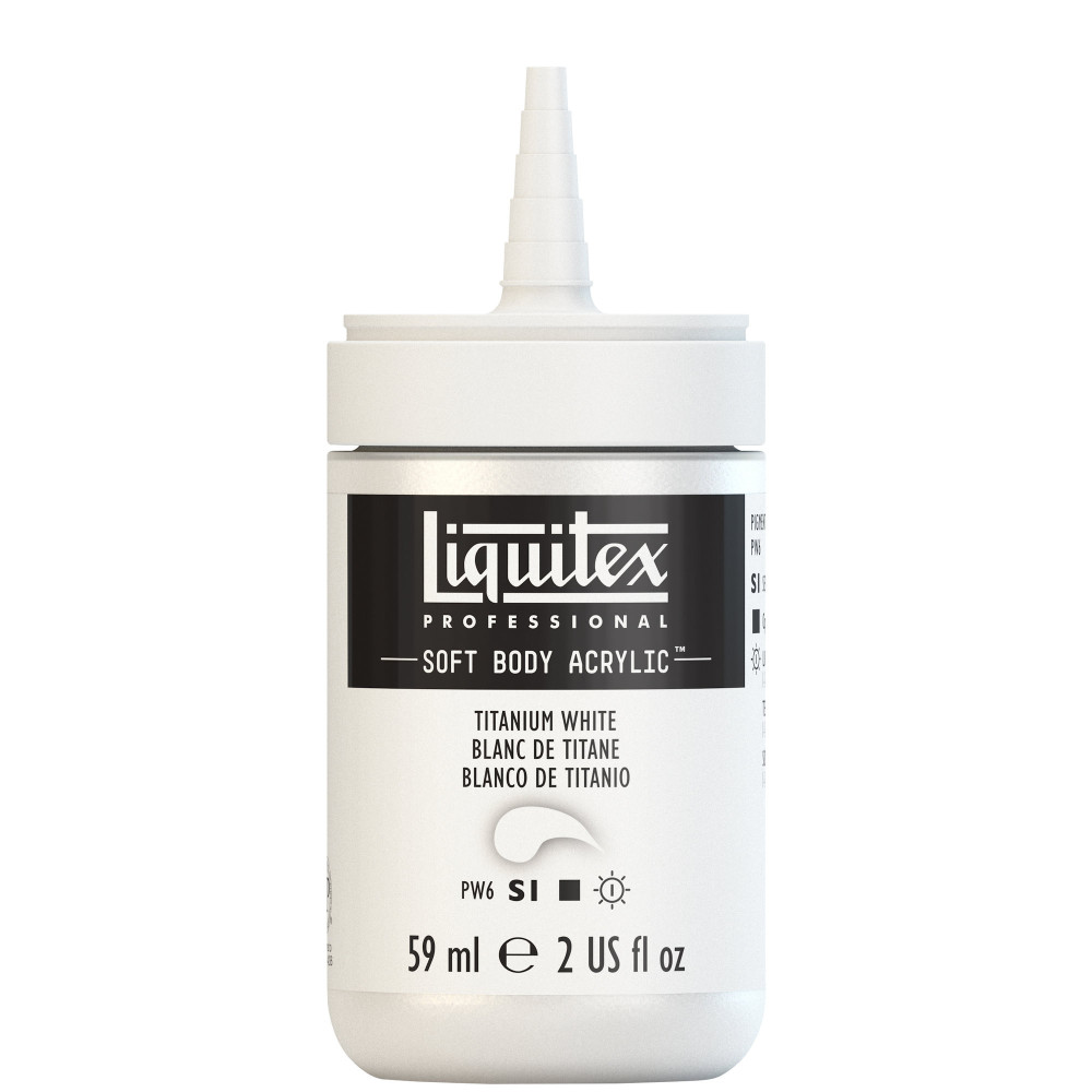 Farba akrylowa Soft Body - Liquitex - Titanium White, 59 ml