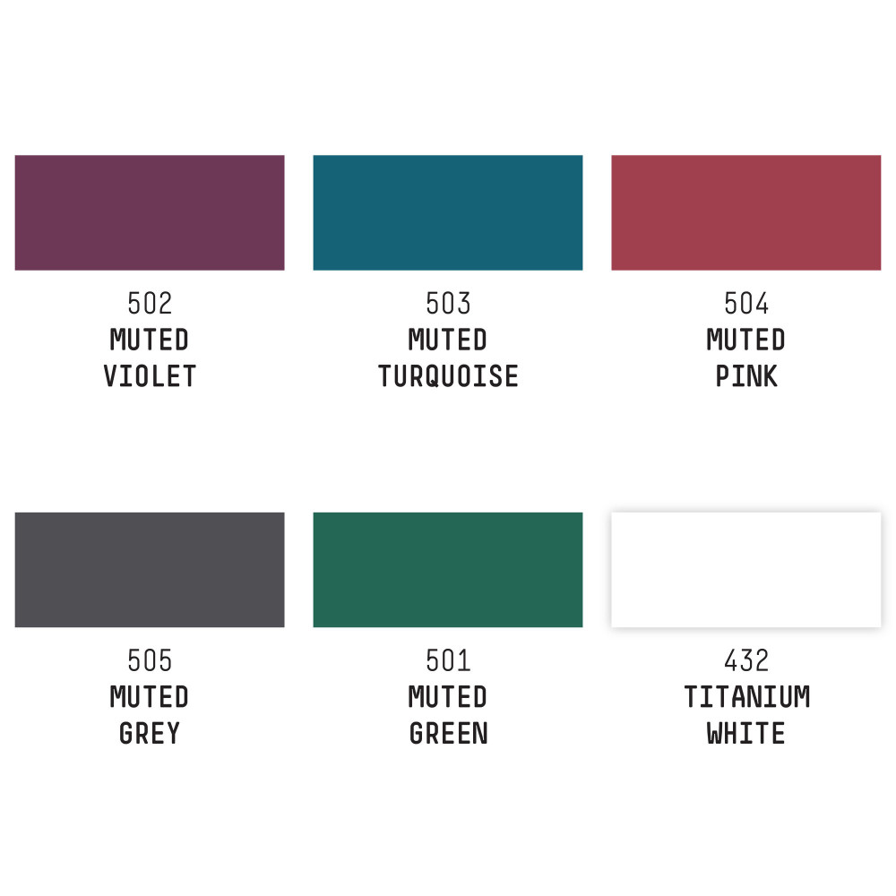 Zestaw farb akrylowych Soft Body - Liquitex - Muted Colors, 6 kolorów x 59 ml