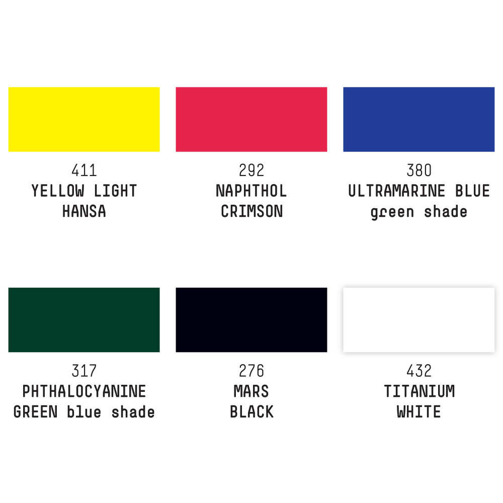 Zestaw farb akrylowych Heavy Body - Liquitex - 6 kolorów x 22 ml
