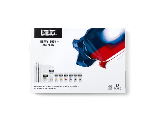 Starter set of acrylic Heavy Body paints - Liquitex - 12 pcs