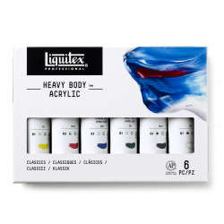 Set of acrylic Heavy Body paints - Liquitex - Classic, 6 colors x 59 ml