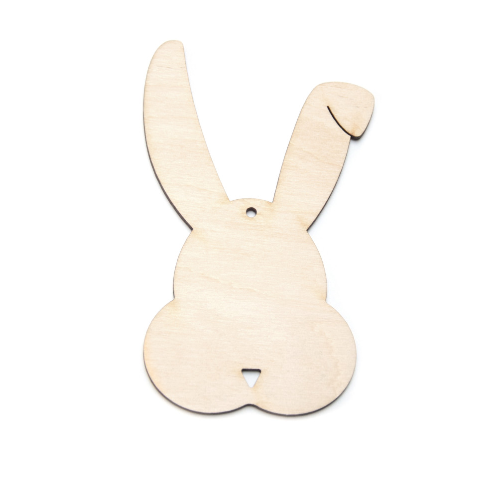 Wooden rabbit pendant - Simply Crafting - 10 cm