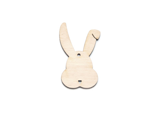 Wooden rabbit pendant - Simply Crafting - 4 cm